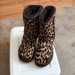 UGG Leopard Print Boots - Brown and Black